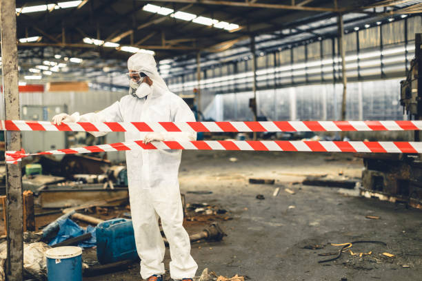 Professional Sewage Cleanup technician working in Bay Village, OH